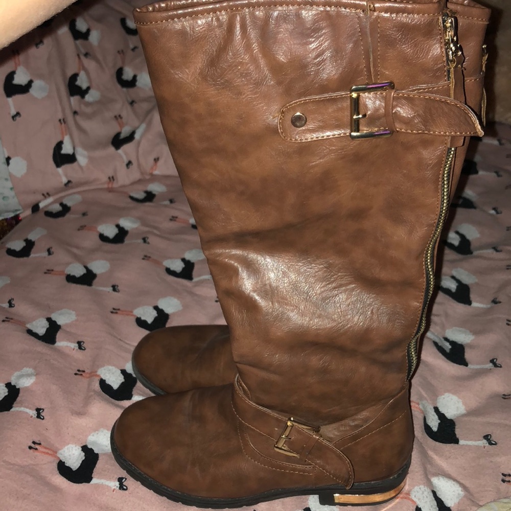 Brown riding boots!